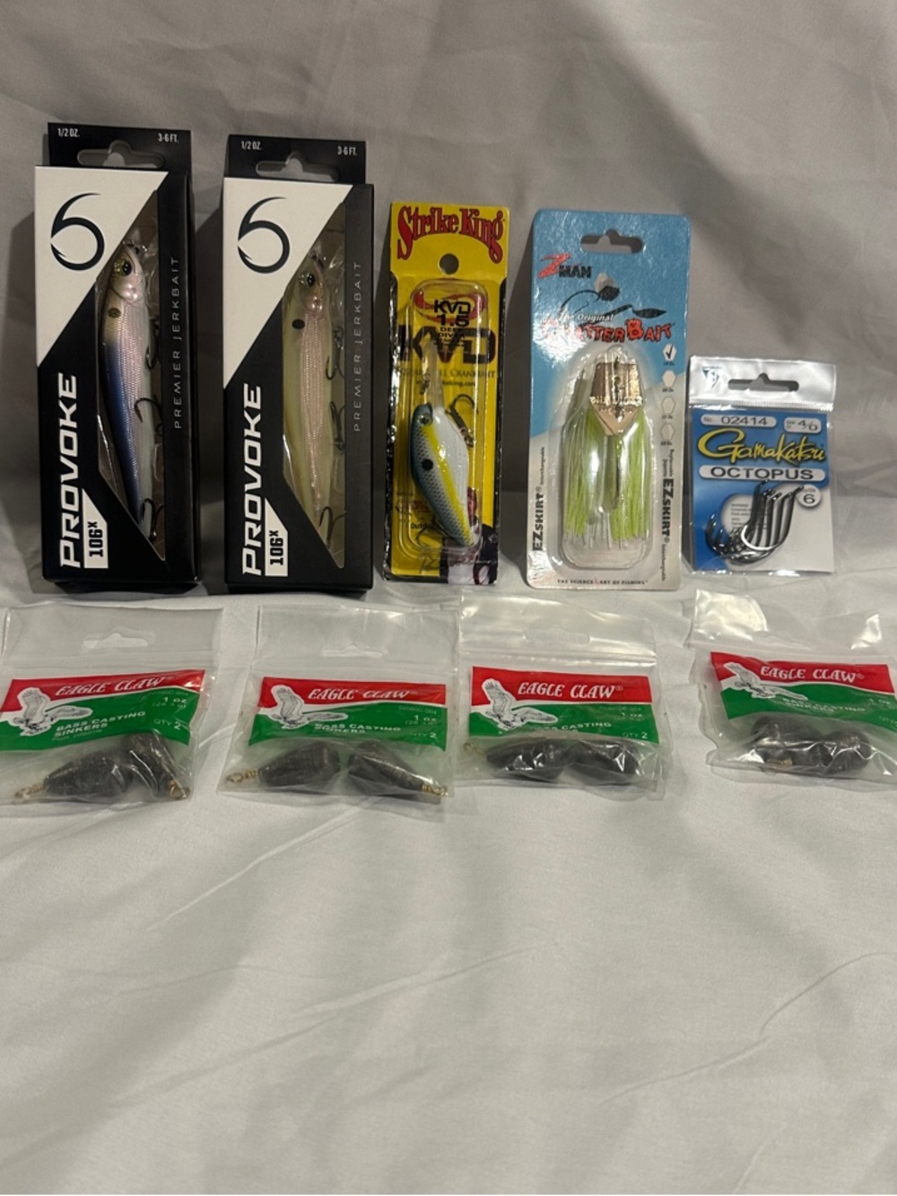 Fishing Lures Bundle - White/Silver -